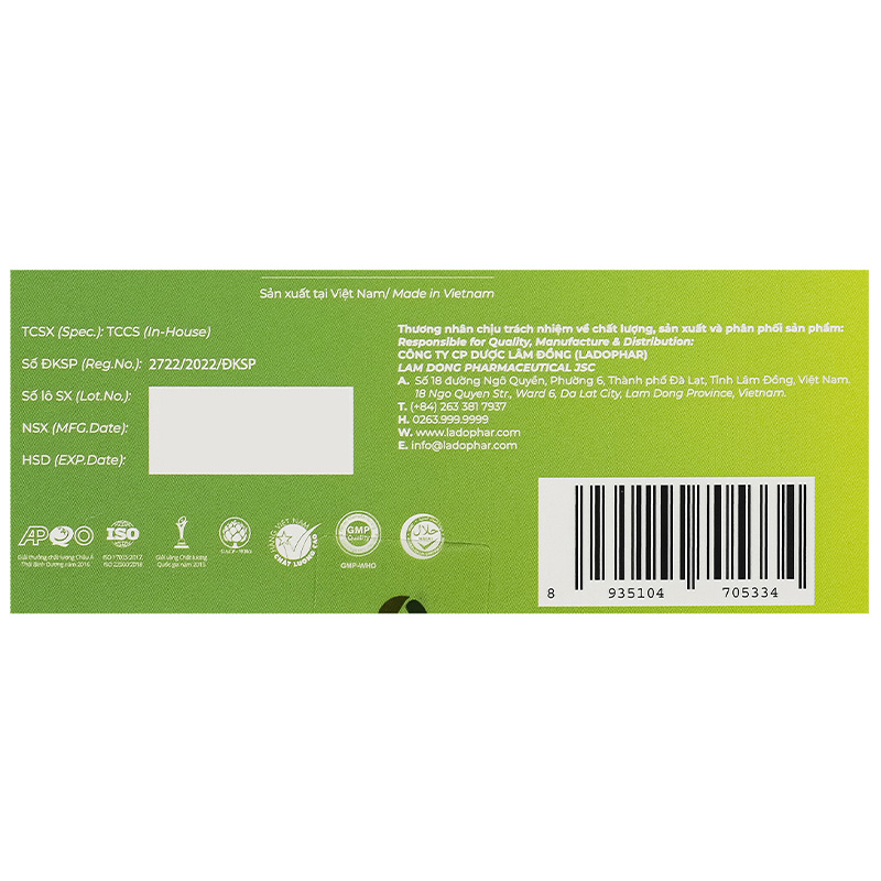 Lado Actisô Cao Ống Actisô hỗ trợ giải độc gan hộp 10 ống x 10ml - 8